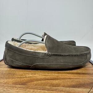 UGG 1101110 Sheepskin Suede Ascot Green Slippers Shoes Men's Size 15